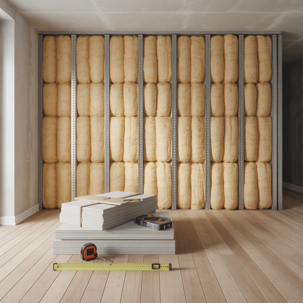 bygga innervagg i gips checklista for matt och ljudisolering