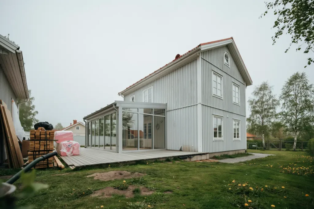 bygga uterum p befintlig altan pris bygglov isolering och val av grund