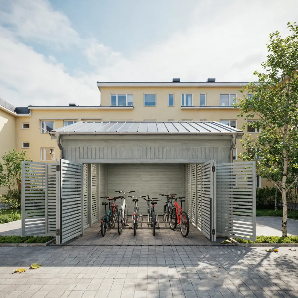 bygga cykelforrad byggsatser cykelbod ostermalm stockholm